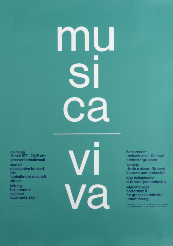 Typographical; green, blue, white