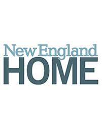 New England Home logo; blue, white