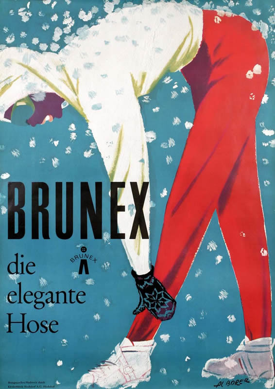 Woman skiier stretches out